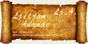 Ljiljan Adamac vizit kartica